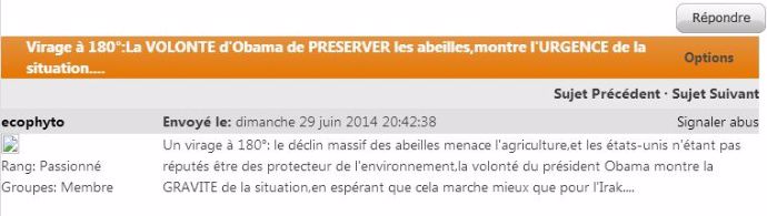 Volonté d'Obama de préserver les abeilles