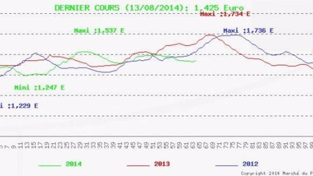 Petite hausse à la veille de la mi-août