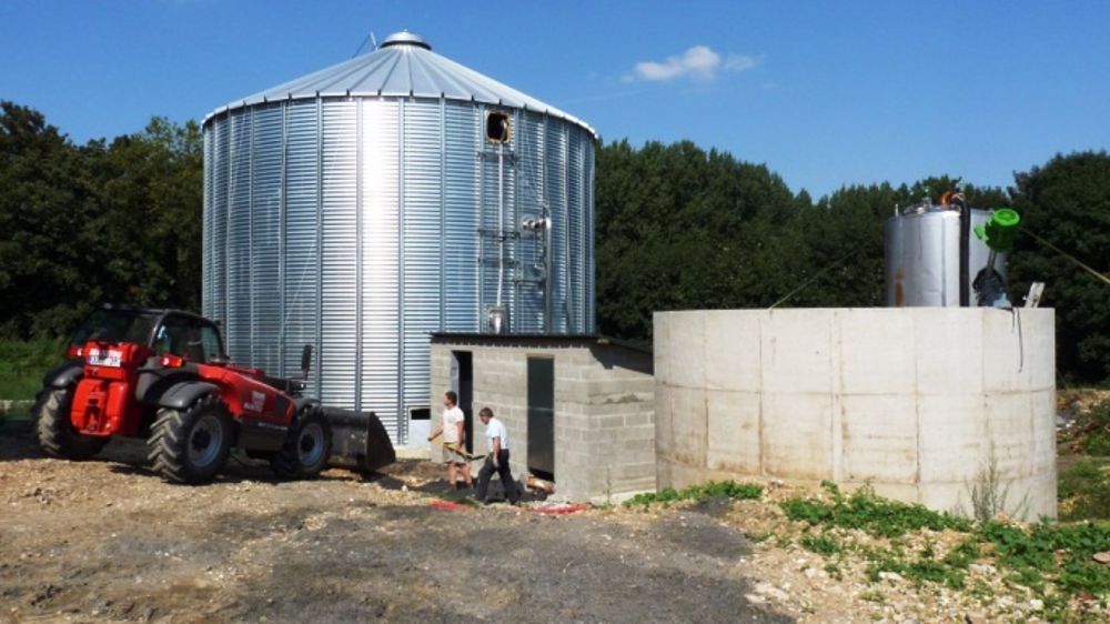 Méthaniseur dans un silo à grains. (©Terre-net Média)