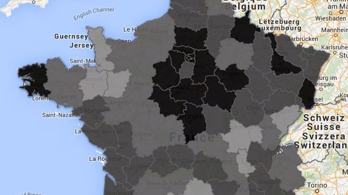 Risques encourus en 2014 de vols dans les exploitations agricoles