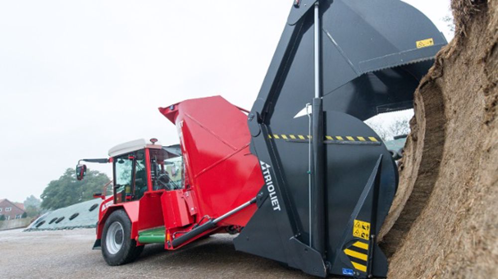 La Smartrac est capable d'ingérer 2.6 m<sup>3</sup> sans se déplacer (©Trioliet)