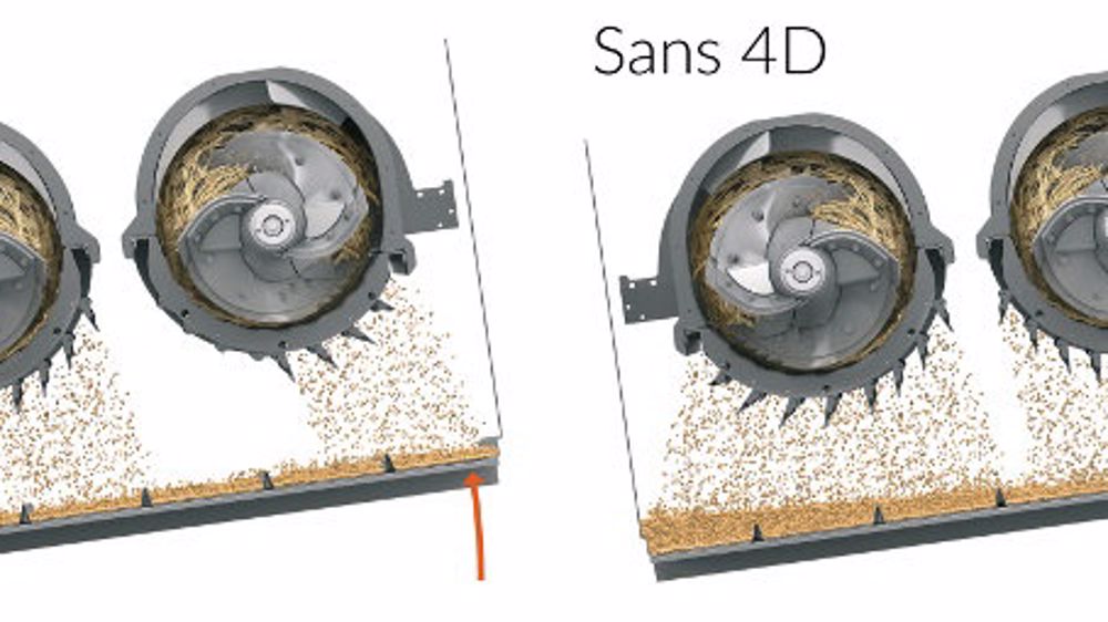 Le caisson 4D Compense les dévers. (©Claas) 