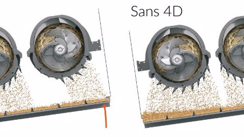 Le caisson 4D Compense les dévers. (©Claas) 