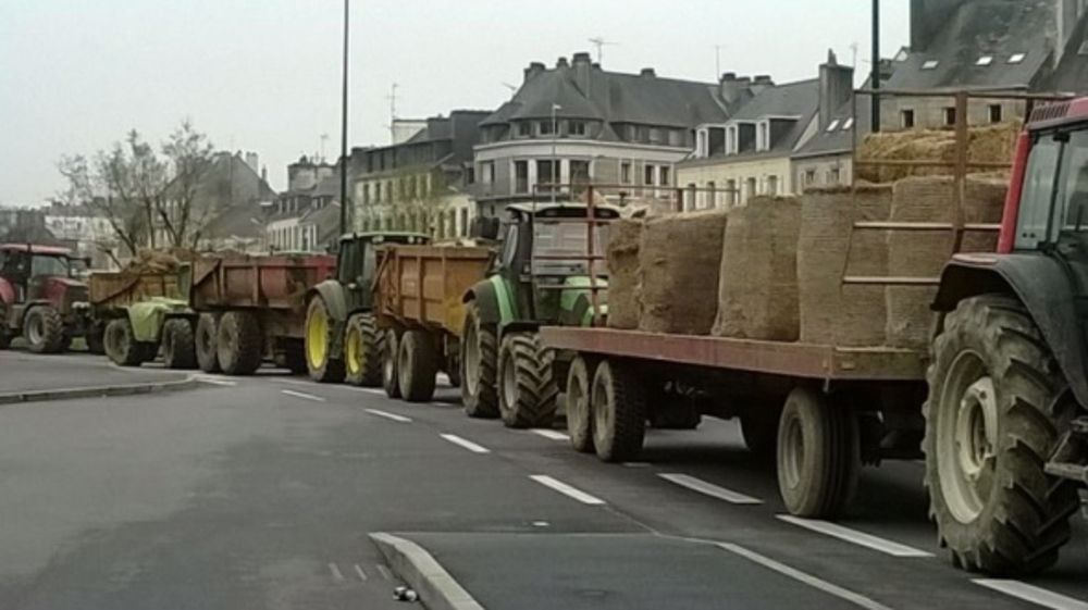 Mobilisation des éleveurs bretons (©FDSEA Finistère) 