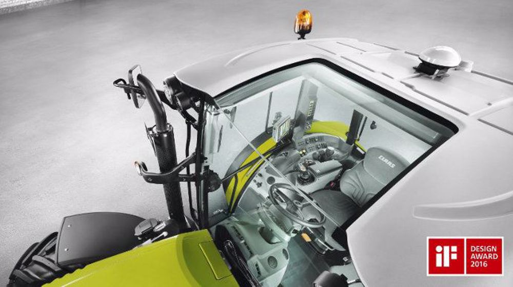 La cabine Panoramic de l’Arion 400 primée pour sa visibilité au chargeur. (©Claas)