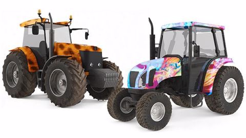 Impression de motifs en couleur sur votre tracteur : l'imagination est votre seule limite ! (©Terre-net-média) 