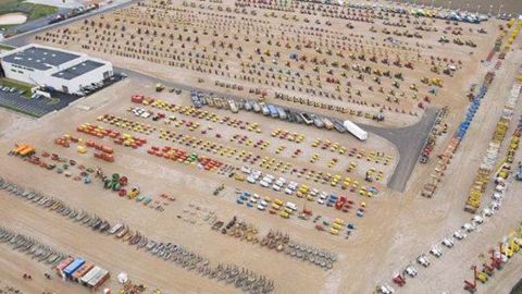 Vue aérienne du site de ventes Ritchie Bros de Saint-Aubin-Gaillon (27) (©Ritchie Bros)
