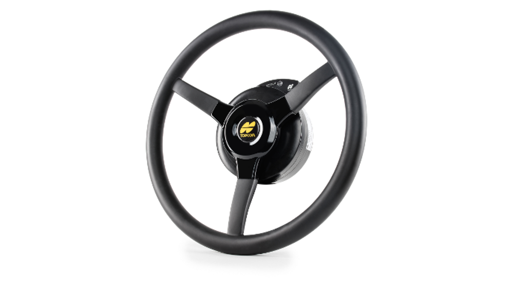 Le nouveau système de direction AES-35 est étanche pour être installé sur n'importe quelle plateforme. (©Topcon Agriculture)