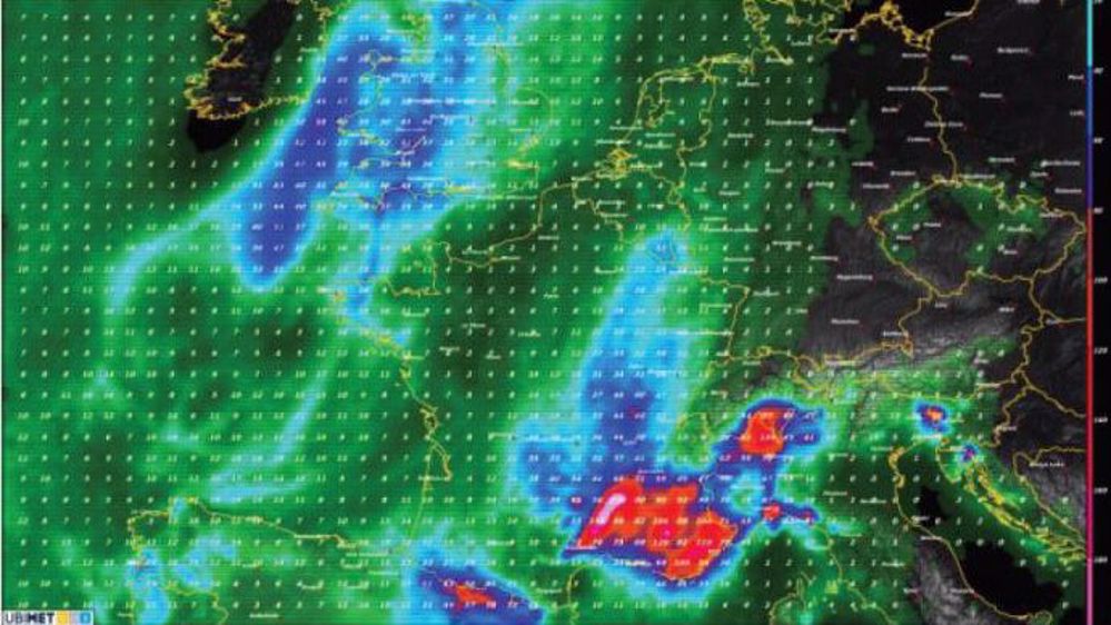 Un épisode de fortes pluies est attendu dans le sud-est.(©MeteoNews)