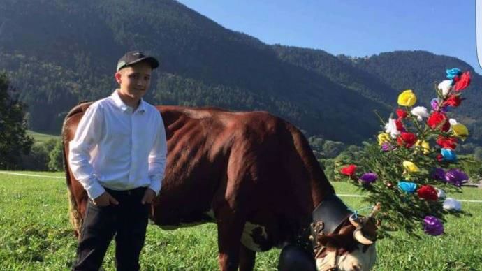 Tom Estampe, élève en 4e professionnelle agricole en Haute-Savoie