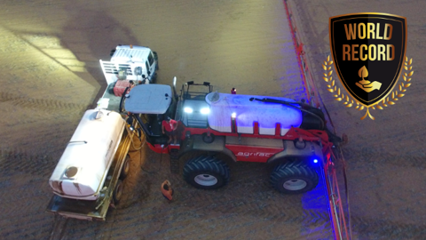 Le Condor Endurance d'Agrifac a pulvérisé 2 638 ha en 24 h chrono : record du monde. (©Agrifac) Le Condor Endurance d'Agrifac a pulvérisé 2 638 ha en 24 h chrono : record du monde. (©Agrifac)