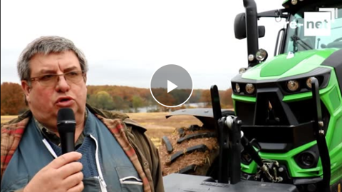 Thierry Chatelain a apprécié la qualité des matériaux utilisés et le design moderne du tracteur. (©Terre-net Média)