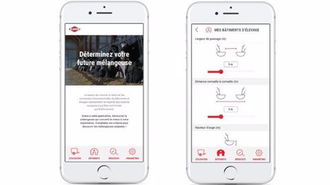 Une application pour aider au choix d'une mélangeuse. (©Kuhn) Une application pour aider au choix d'une mélangeuse. (©Kuhn)