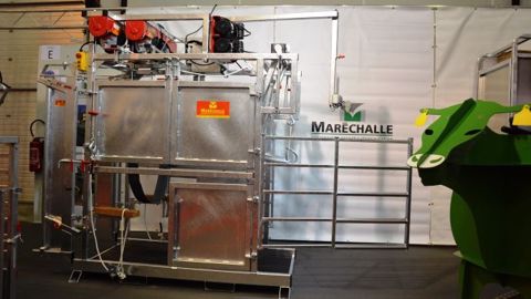 L’entreprise Maréchalle a présenté au Space, sa nouvelle cage de parage électrique à six moteurs. (©Cécile Julien)