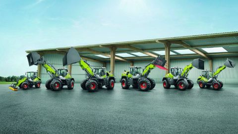 Claas dispose maintenant d'une gamme de chargeuses sur pneus très complète. (©Claas) Claas dispose maintenant d'une gamme de chargeuses sur pneus très complète. (©Claas)