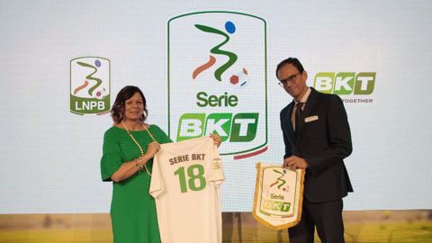 BKT sponsorise la Série B du foot italien pour développer sa notoriété dans le pays. (©BKT) BKT sponsorise la Série B du foot italien pour développer sa notoriété dans le pays. (©BKT)