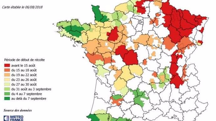 Estimation de la date de début de récolte des maïs fourrage par région