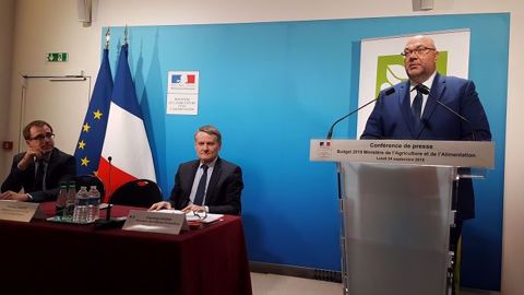 Stéphane Travert, lors de la présentation du projet de budget du ministère de l'agriculture pour 2019. (©Terre-net Média) 