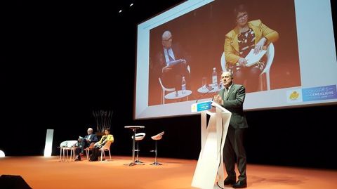 Didier Guillaume, ministre de l'agriculture, est venu clôturer le congrès de l'AGPB, jeudi 14 février 2019 à Compiègne (Oise). (©Terre-net Média)