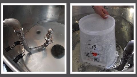 Le système FlushMaster s'intègre à un taxi-lait déjà existant et permet de nettoyer les seaux comme le réservoir. (©Holm & Laue)
