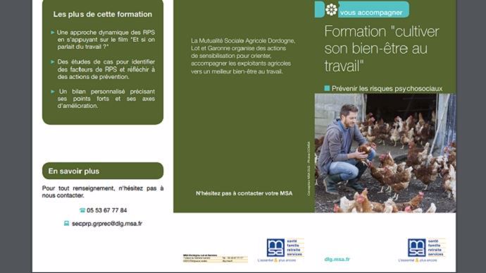 plaquette de formation msa cultiver le bien etre au travail