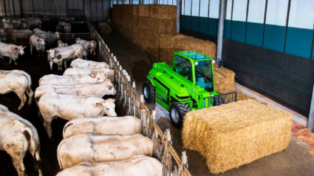 Le chariot télescopique de Merlo nommé E-Worker fonctionne à l'électricité. (©Merlo)