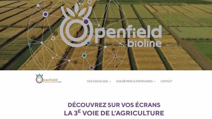 Site web de la plateforme Openfield Bioline