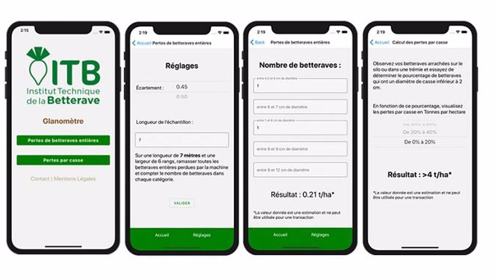 L’objectif de cette application est de « trouver le bon compromis entre pertes de betteraves et tare-terre ». (©ITB)