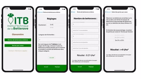 L’objectif de cette application est de « trouver le bon compromis entre pertes de betteraves et tare-terre ». (©ITB)
