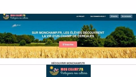 Sur le site internet Monchamp.fr, les écoles peuvent suivre un champ de céréales, avec son producteur, au fil des saisons. (©<a href="https://www.monchamp.fr/" title="site www.monchamp.fr" target="_blank">www.monchamp.f</a>r)