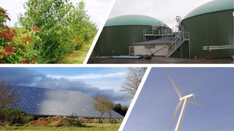 Vent, soleil ou biomasse : les sources et les systèmes de valorisation d'énergie sont multiples sur une exploitation. (©Terre-net Média) Vent, soleil ou biomasse : les sources et les systèmes de valorisation d'énergie sont multiples sur une exploitation. (©Terre-net Média)