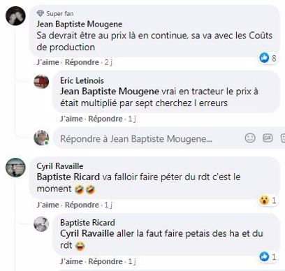 posts facebook cours du ble mais colza au plus haut depuis 7 a 8 ans