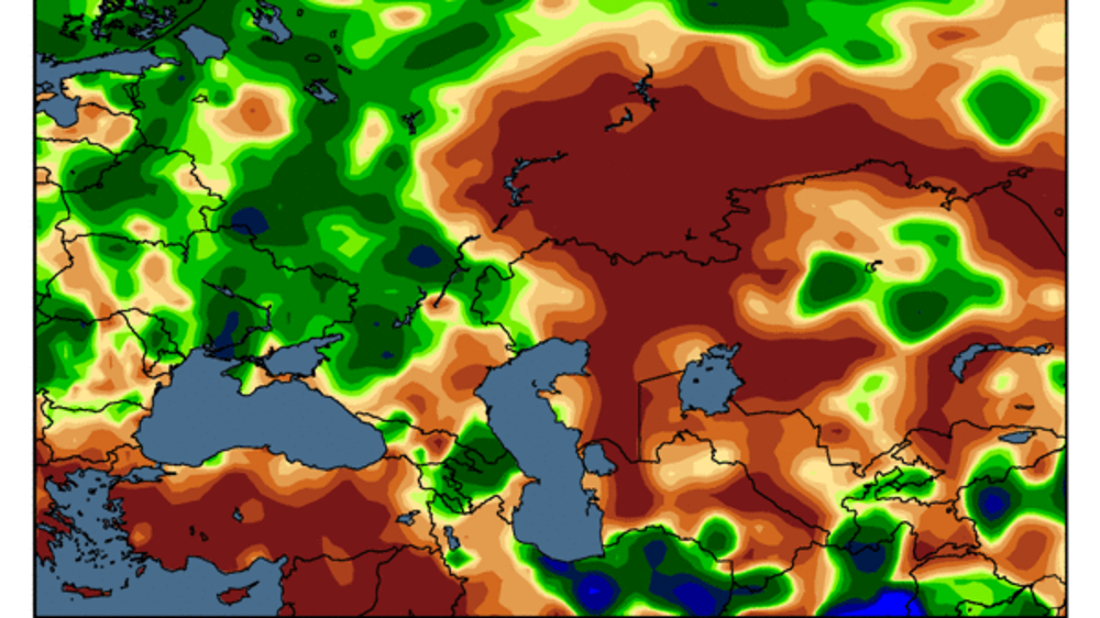 Écarts de précipitations sur les 14 derniers jours. (©WorldAgWeather)