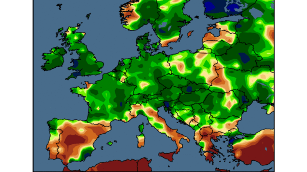 Écarts de précipitations par rapport à la normale sur les 14 derniers jours. (©WorldAgWeather)