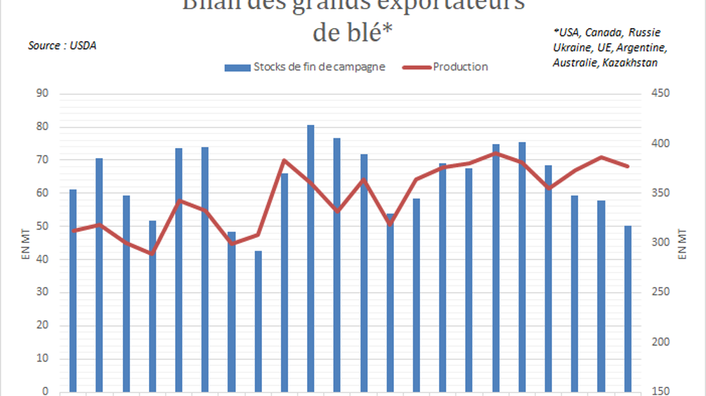 Bilan des grands exportateurs mondiaux de blé.