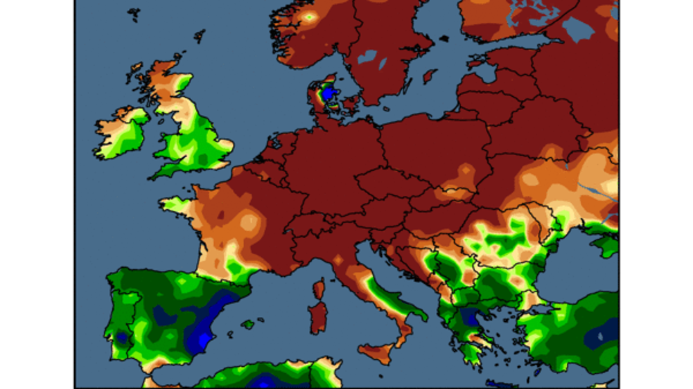 Écart de précipitations par rapport à la normal sur les 14 derniers jours. (©WorldAgWeather)