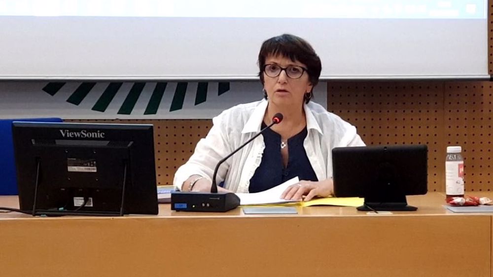 Christiane Lambert, présidente de la FNSEA, lors d'une conférence de presse mardi 6 septembre 2022.