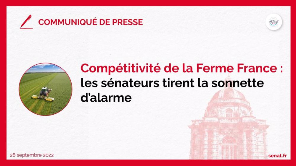 La Commission des Affaires économiques du Sénat alerte sur la perte de compétitivité de la Ferme France. (©Sénat)