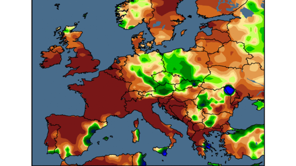 Un déficit hydrique notable se creuse en France. (©WorldAgWeather) Un déficit hydrique notable se creuse en France. (©WorldAgWeather)
