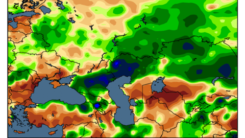 La Russie a enregistré une nette amélioration de ses conditions climatiques le mois dernier. (©WorldAgWeather)