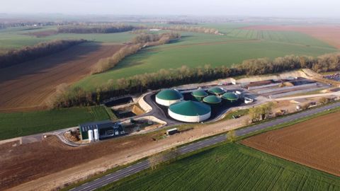 L'unité de méthanisation Sanamethan située dans la Somme (80) rassemble 18 agriculteurs. (©Sanamethan) L'unité de méthanisation Sanamethan située dans la Somme (80) rassemble 18 agriculteurs. (©Sanamethan)