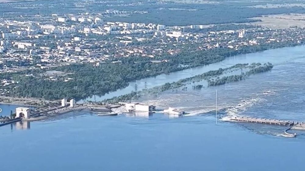 L'Ukraine et la Russie se rejettent mutuellement la responsabilité de la destruction du barrage de Nova Kahkovka, le 6 juin (©Ministère ukrainien de l'agriculture)