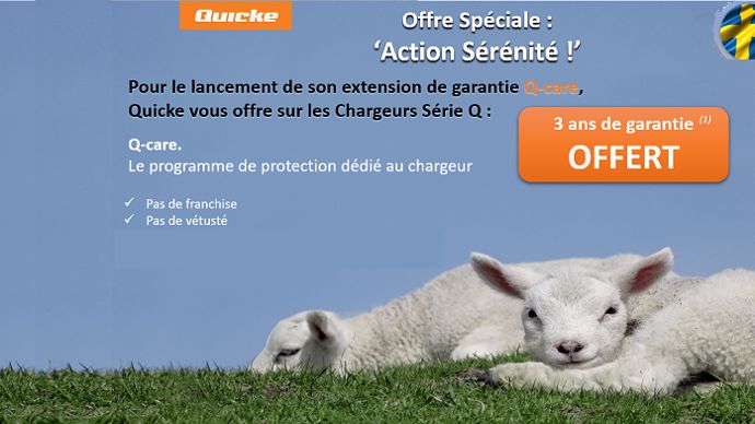 Pour le lancement de son extension de garantie Q-care, 3 ans de garantie offert Pour le lancement de son extension de garantie Q-care, 3 ans de garantie offert