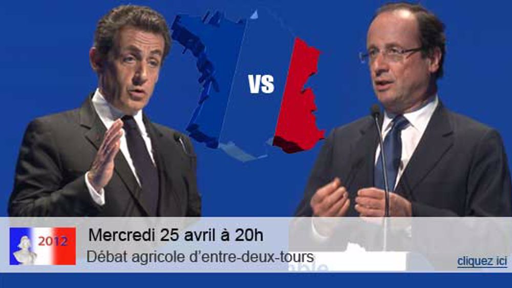 Germinal Peiro (ici à gauche) et Antoine Herth représenteront respectivement François Hollande et Nicolas Sarkozy pour le débat agricole d'entre-deux-tours de l'élection présidentielle française de 2012. <br />(© Terre-net Média)<br /><img style="height: 110px;" src="http://www.momagri.org/interviews/img_jcarles.jpg"  alt="Jacques Carles, délégué général de Momagri" /> <img style="height: 110px;"