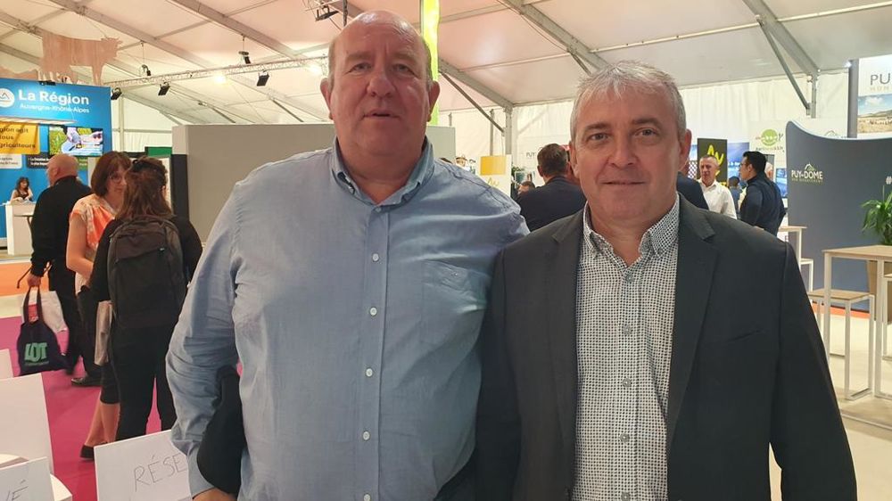 Cédric Mandin et Patrick Bénézit respectivement secrétaire général et président de la Fédération nationale bovine