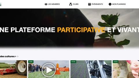 La Communauté agricole propose un contenu participatif, multiformat avec des évènements en ligne, des clubs thématiques, des articles et des vidéos.