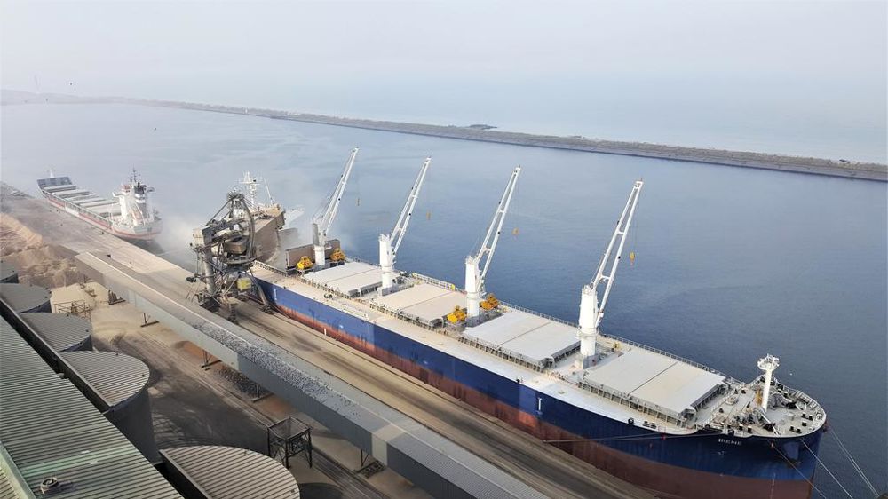 Vraquier de céréales au port de Dunkerque