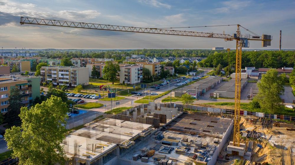 Chantier de construction en ville