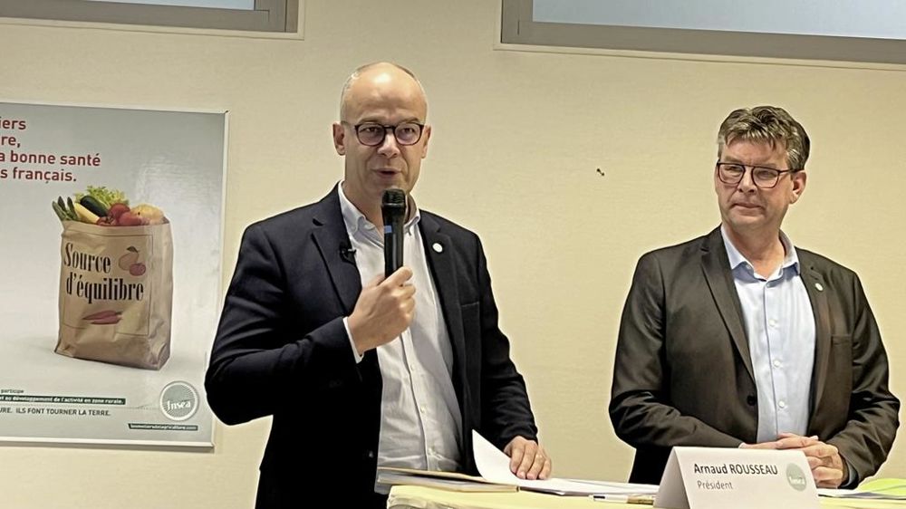 Arnaud Rousseau président de la FNSEA et Hervé Lapie secrétaire général