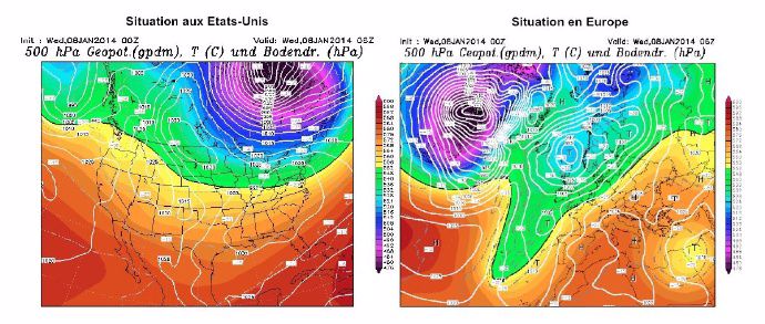 Météo Usa et Europe